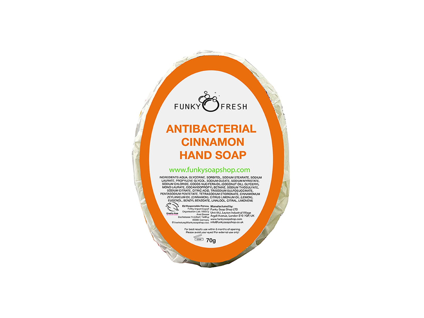 Antibacterial Cinnamon Hand Soap - Funky Soap Shop