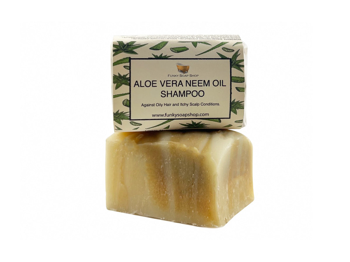 Aloe Vera & Neem Oil Shampoo Bar - Funky Soap Shop