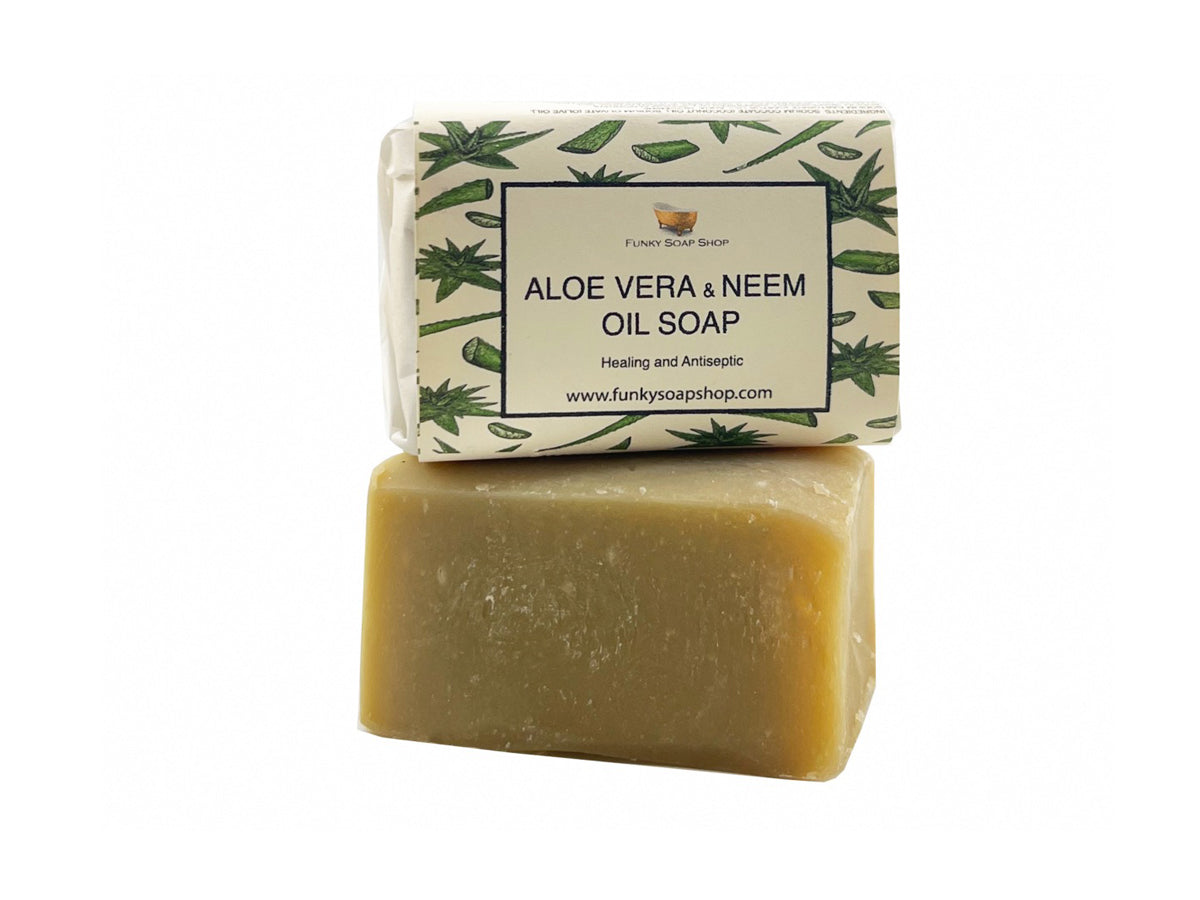 Aloe Vera and Neem Oil Soap Bar - Funky Soap Shop