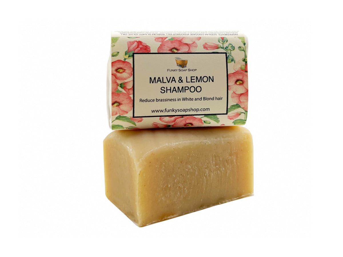 Malva and Lemon Shampoo Bar - Funky Soap Shop