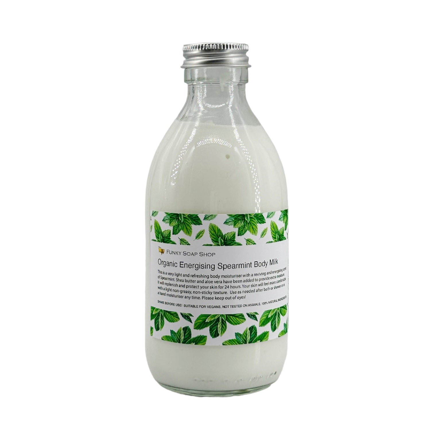 ORGANIC Energising Spearmint Body Milk - Funky Soap Shop