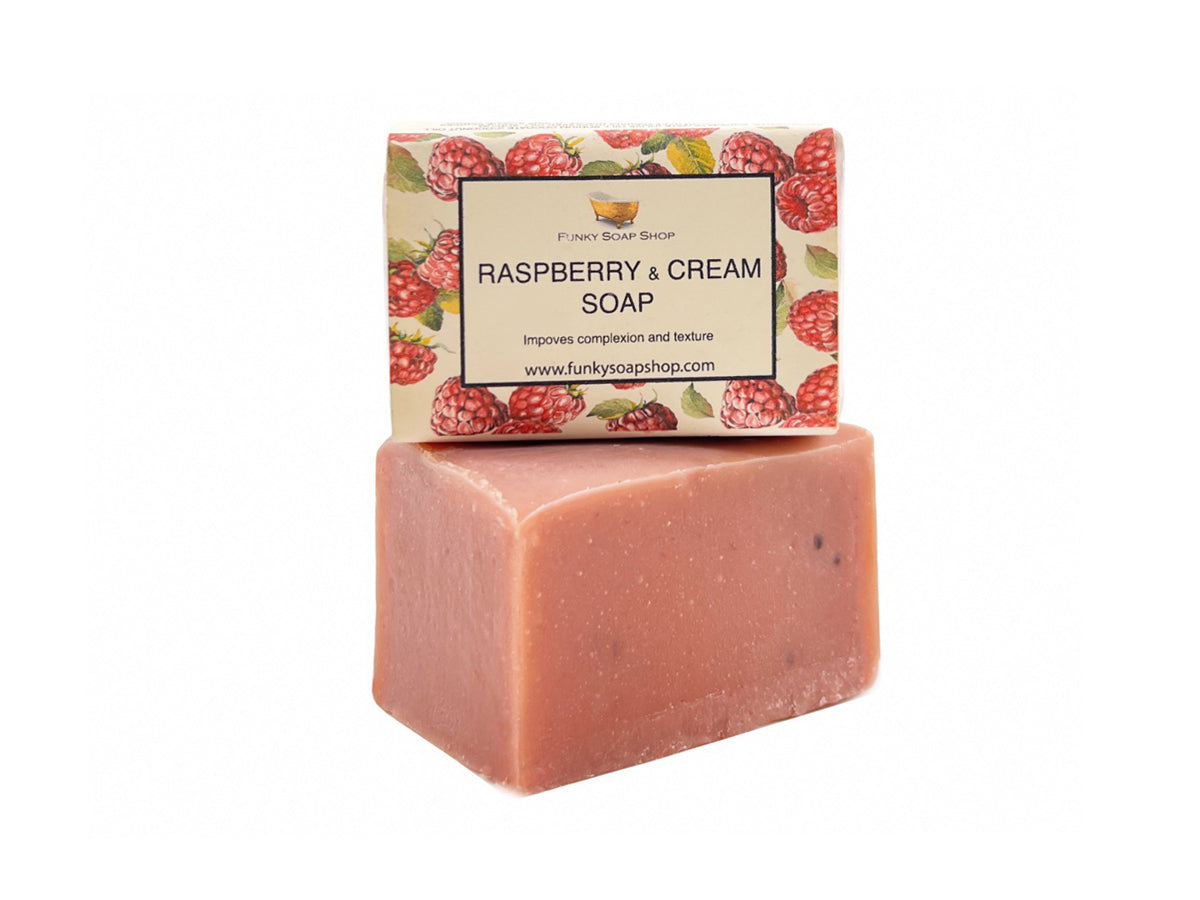 Raspberry and Cream Complexion Soap - Funky Soap Shop