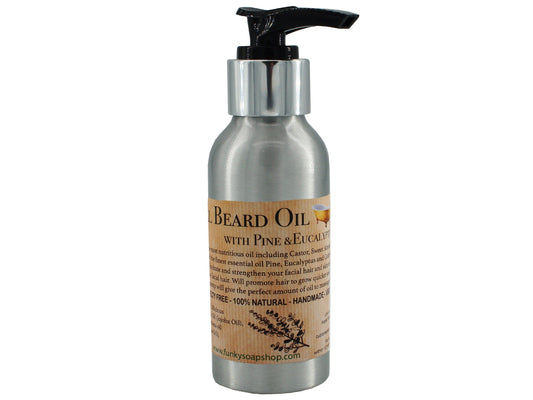 Natural Beard Oil with Pine & Eucalyptus 100ml/30ml - Funky Soap Shop