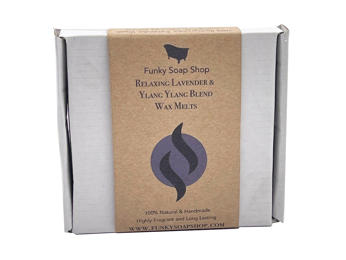Relaxing Lavender and Ylang Ylang Blend Blend Wax Melts, 12 cubes 90g total - Funky Soap Shop