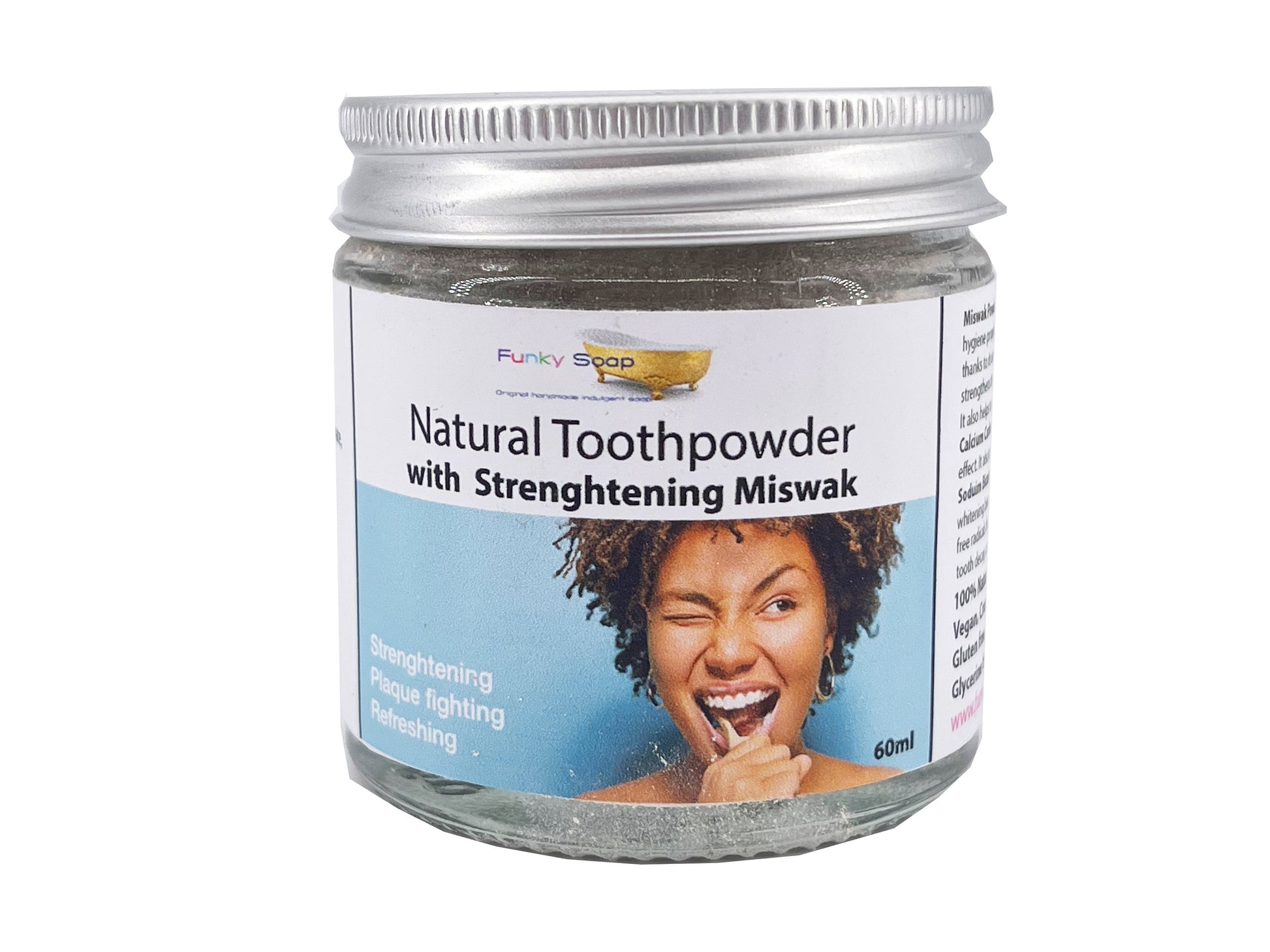 Strengthening Miswak Natural Tooth Powder, 60ml - Funky Soap Shop