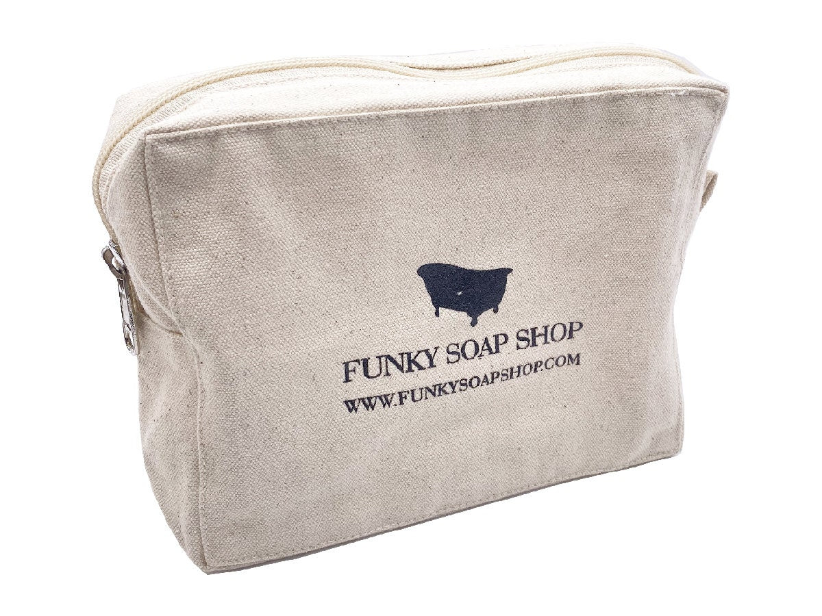Funky Soap Pouch, Travel/Makeup Bag 100% Natural Fibre - Funky Soap Shop