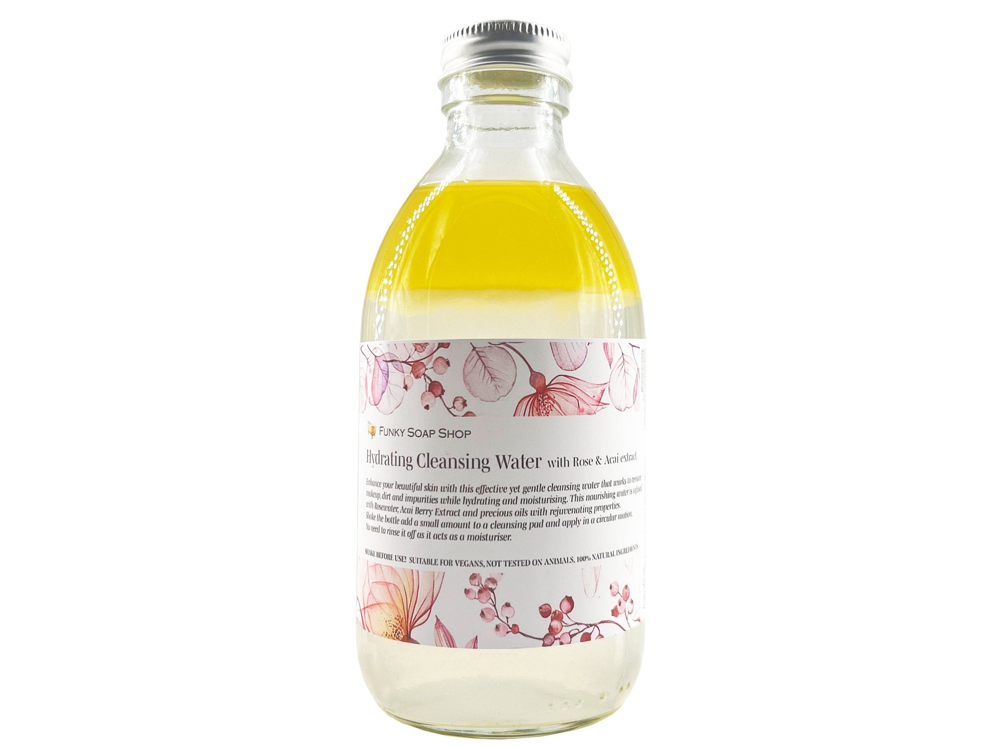 Hydrating Cleansing Water with Rose & Acai Extract - Funky Soap Shop