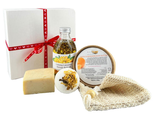 Spa Edition - Relaxing Calendula Massage Gift Box - Funky Soap Shop