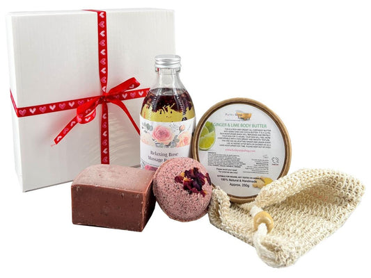 Spa Edition - Fragrant Rose Massage Gift Box - Funky Soap Shop