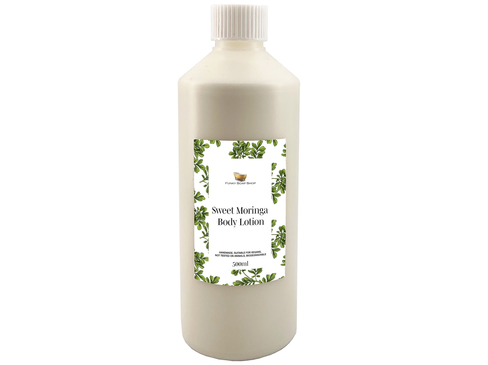 Sweet Moringa Body Lotion, 100%  Natural and Handmade, 500ml - Funky Soap Shop