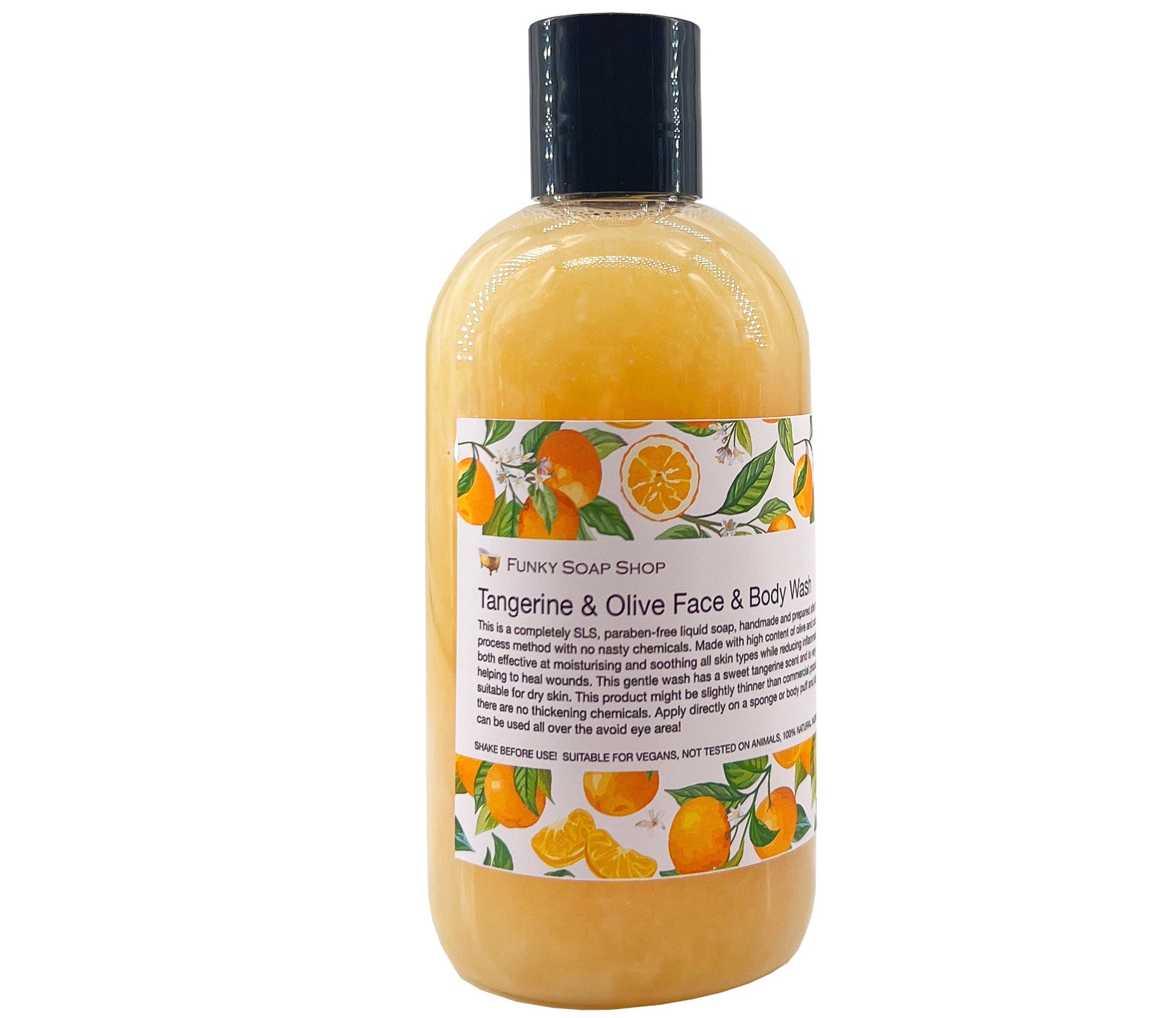 Tangerine & Olive Face & Body Wash - Funky Soap Shop