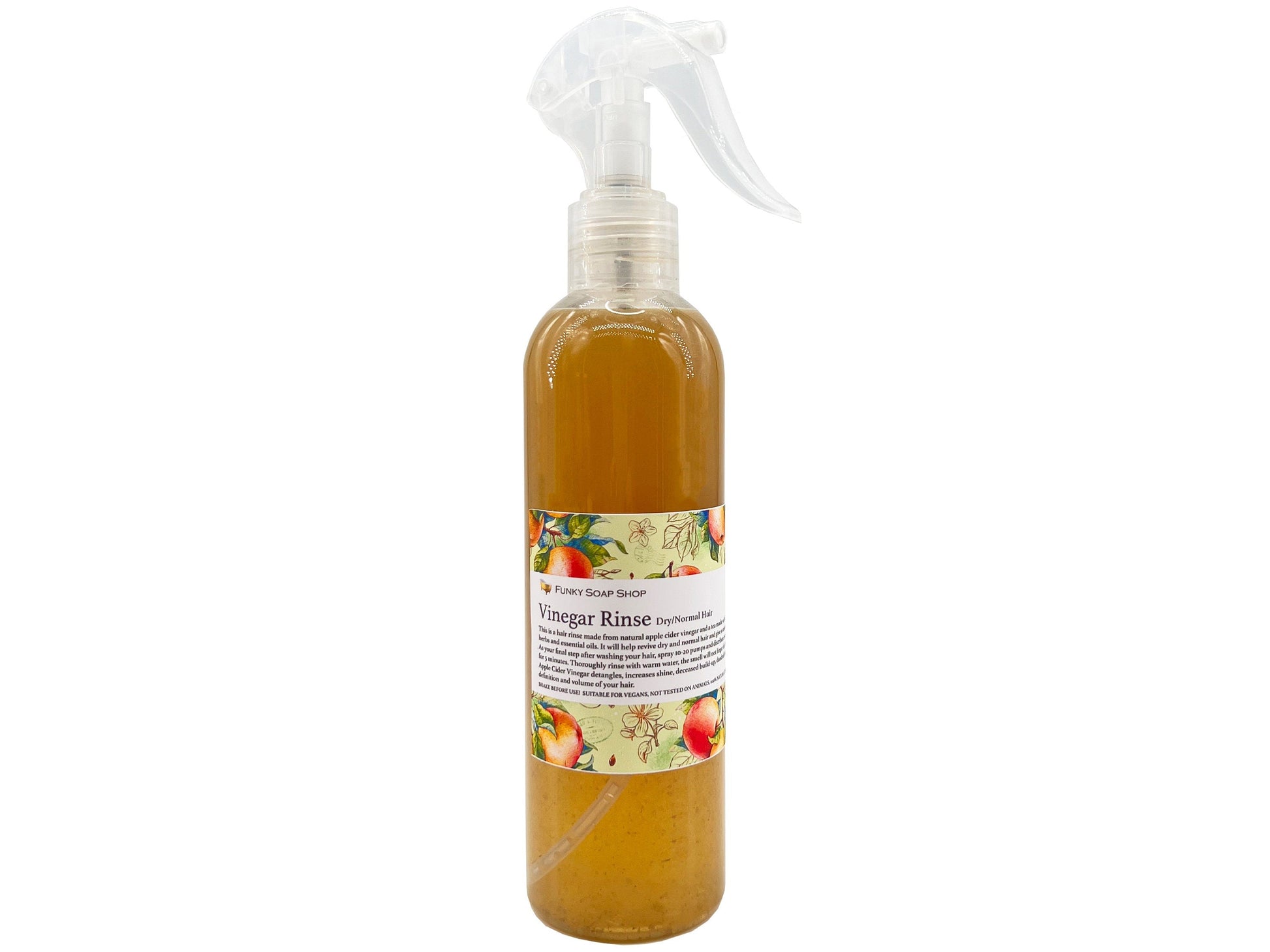 Vinegar Rinse For Dry/Normal Hair, 100% Natural & Free Of Chemicals, 250ml - Funky Soap Shop