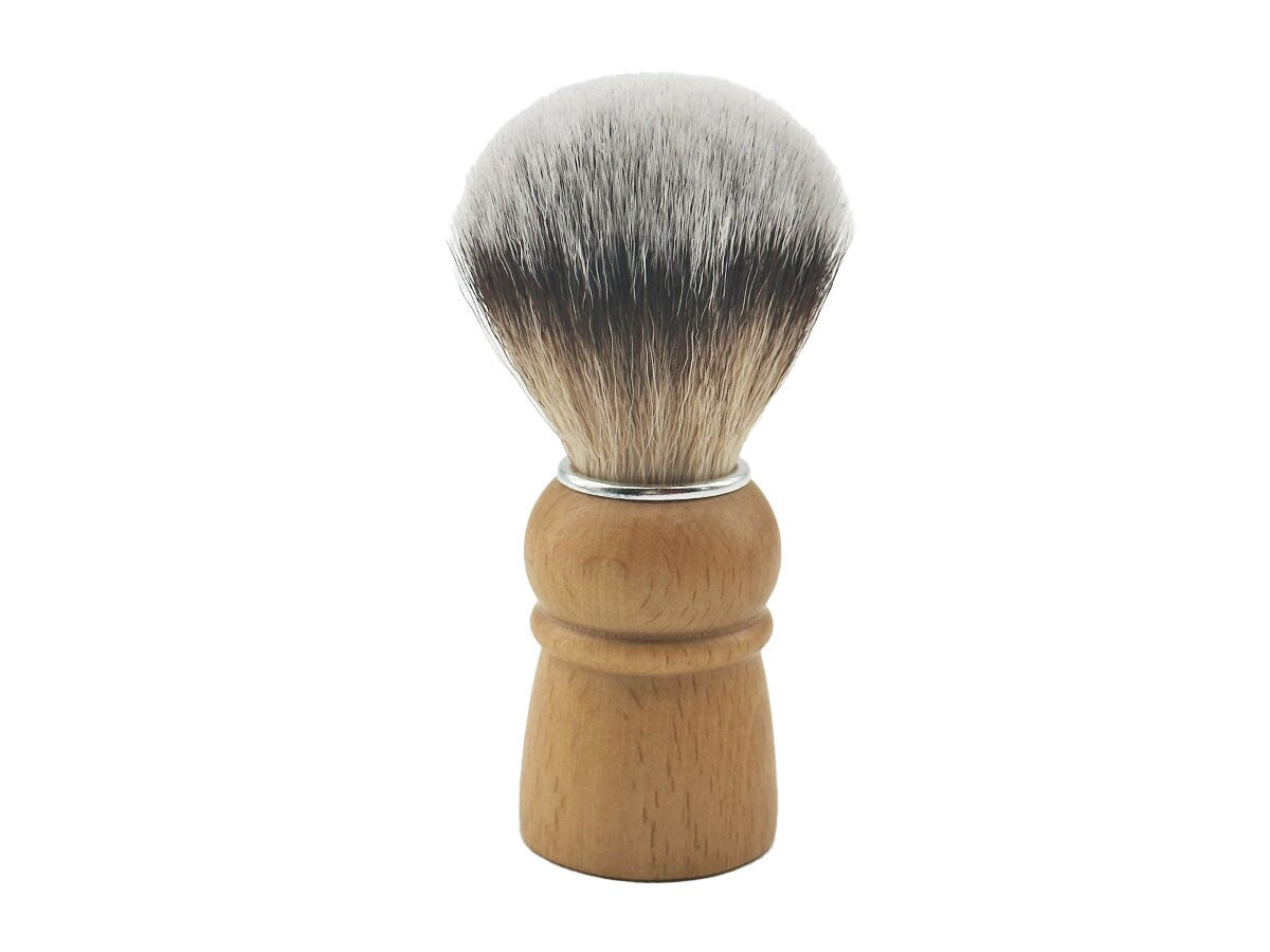 Shaving Brush with Wooden Handle, Vegan - Funky Soap Shop