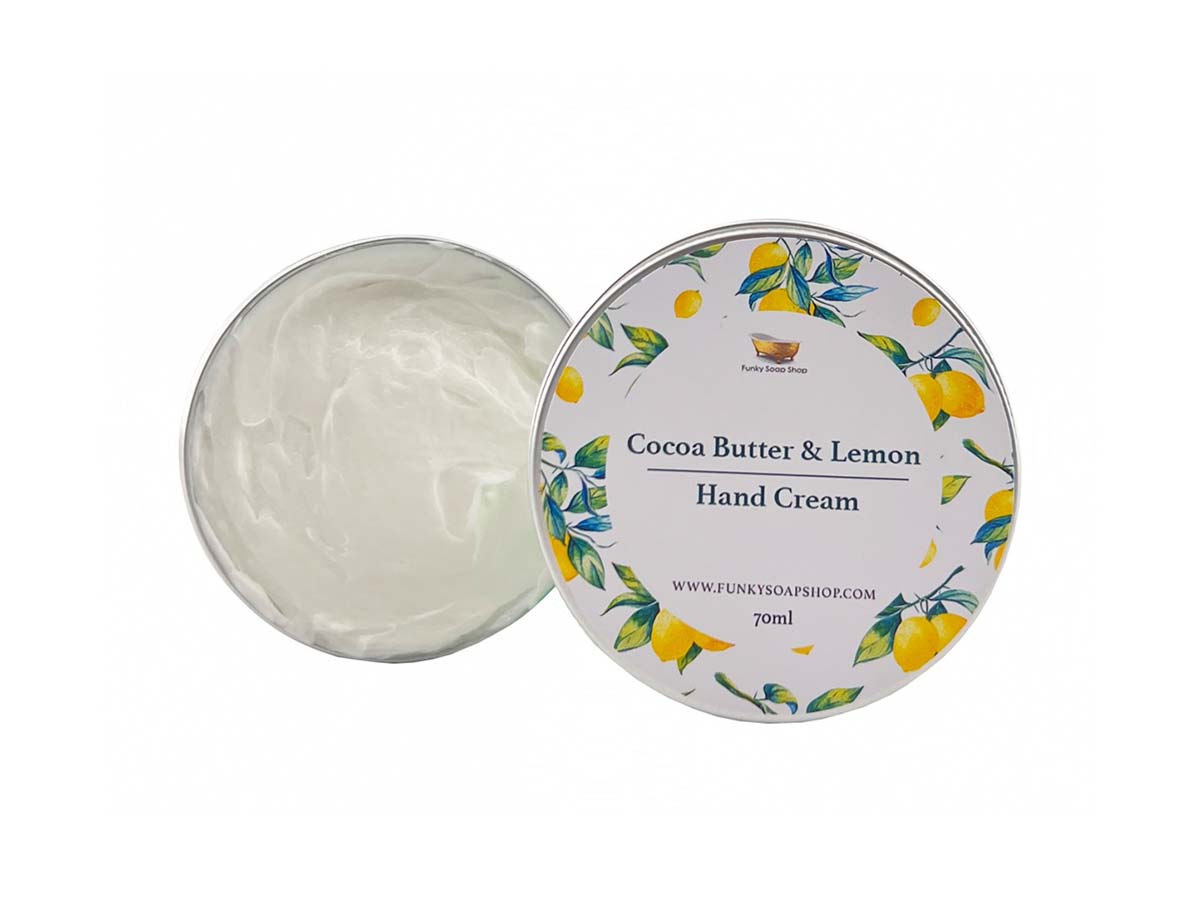 Cocoa Butter and Lemon Hand Cream - Funky Soap Shop